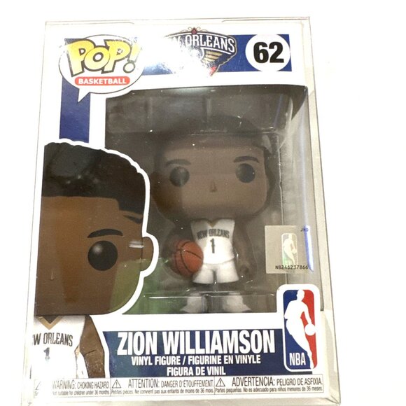 NEW!!! Funko Pop! NBA #1 Zion Williamson New Orleans Pelicans (62) - Picture 3 of 8